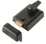 Smooth as Silk, Black Yale Type Front Door Standard Night Latch 60mm Backset Black Finish JL5021